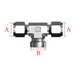 A (O.D.) X B (FNPT) Female Branch Tee Stainless Steel 316-Ace Compression Fittings