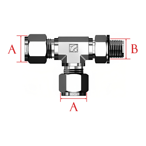 A (O.D.) X B Straight Thread With O-Ring Stainless Steel 316-Ace Compression Fittings