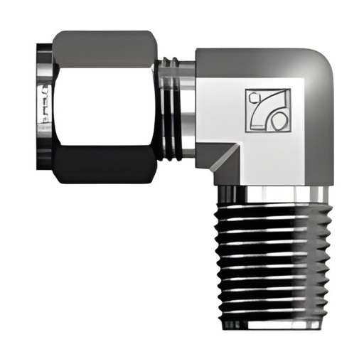 Superlok 3/8" MALE JIC X 1/2" MNPT 90° ELBOW - Ace Compression Fittings