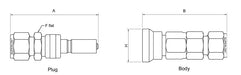 SQC3P-S8-DO: Superlok 1/2" X 1/2" O.D. Quick Connect Stem (DESO)