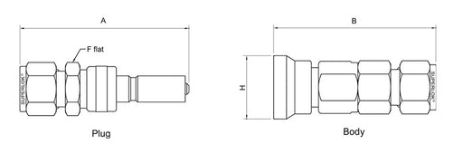 SQC3P-S8-DO: Superlok 1/2" X 1/2" O.D. Quick Connect Stem (DESO)