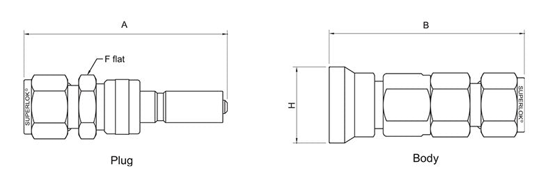 SQC3P-S8-DO: Superlok 1/2" X 1/2" O.D. Quick Connect Stem (DESO)