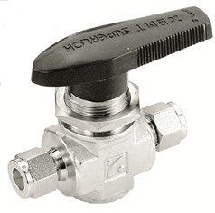 Superlok SS316 3/8" O.D. 3-WAY, 6,000 PSI BALL VALVE-Ace Compression Fittings